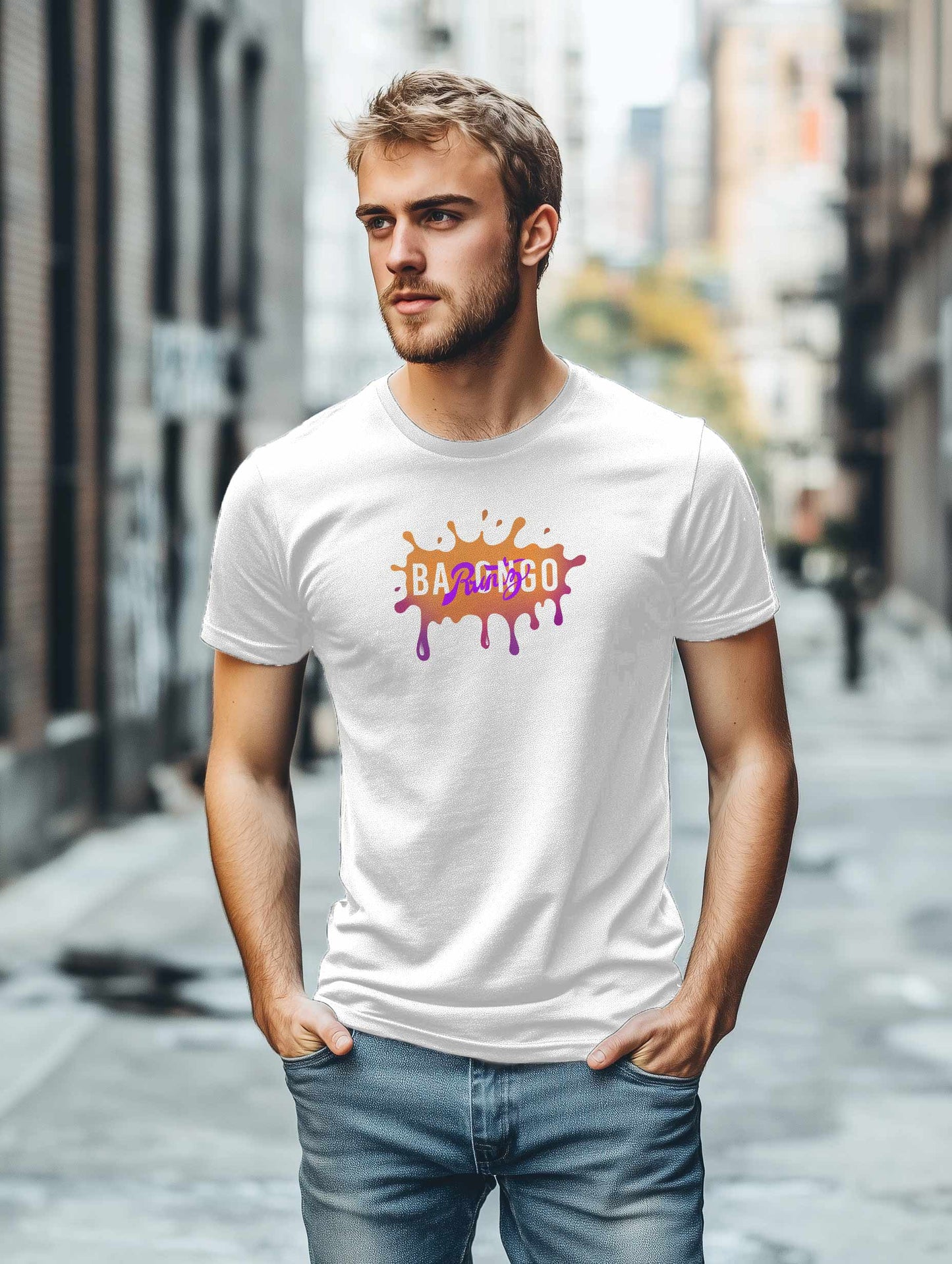 T-Shirt Herren weiß Barongo x Runtz