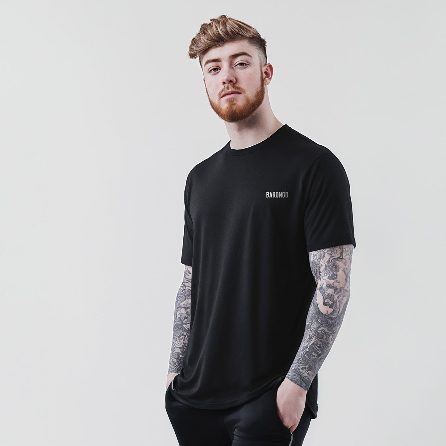 T-Shirt Herren schwarz Doperman