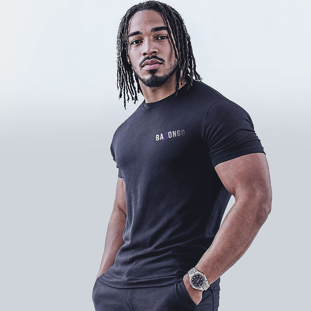 T-Shirt Herren schwarz Barongo x Runtz yo Life up