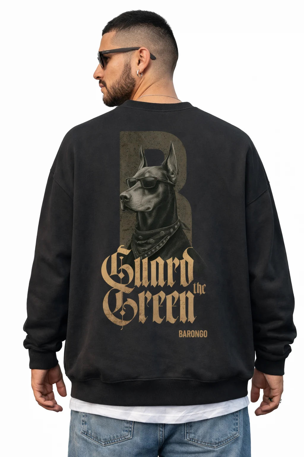 Barongo Unisex Sweatshirt Guard the Green Back