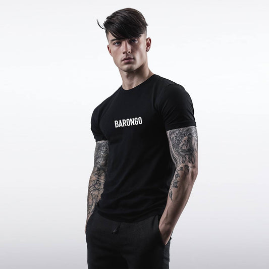 T-Shirt Herren schwarz Barongo